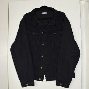 Oversized Black Jean Jacket SZ: Large